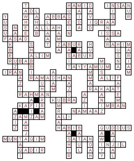 Criss Cross Puzzle - Solution